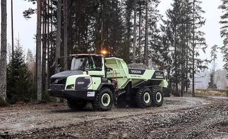 VOLVO CE, DÜNYANIN İLK PROTOTİP HİDROJEN BELDEN KIRMA KAYA KAMYONUNU TEST ETMEYE BAŞLADI!